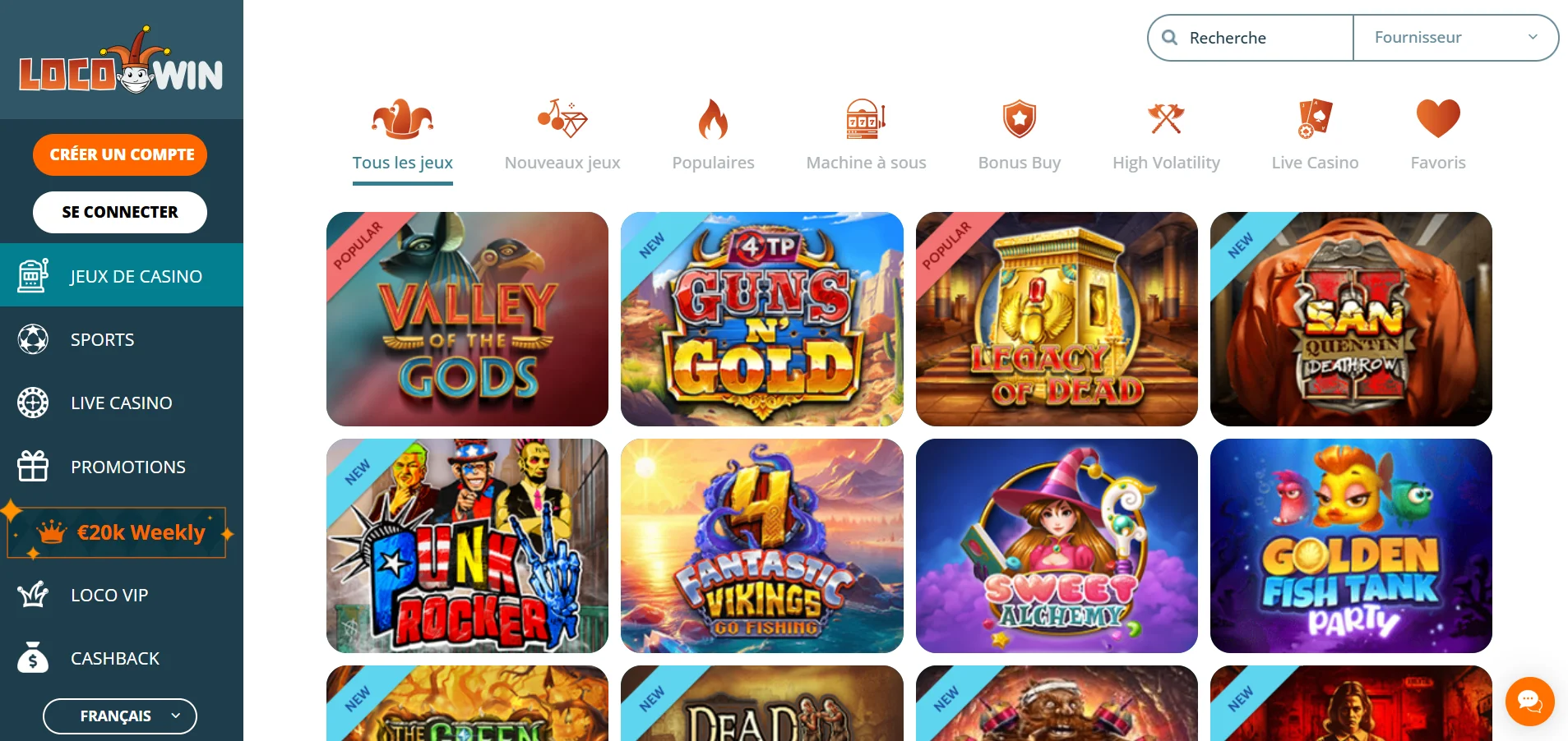 Locowin casino jeux